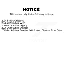 Load image into Gallery viewer, Front Brake Rotors Ceramic Pad Kit For Subaru Forester With 316mm Diameter Rotor