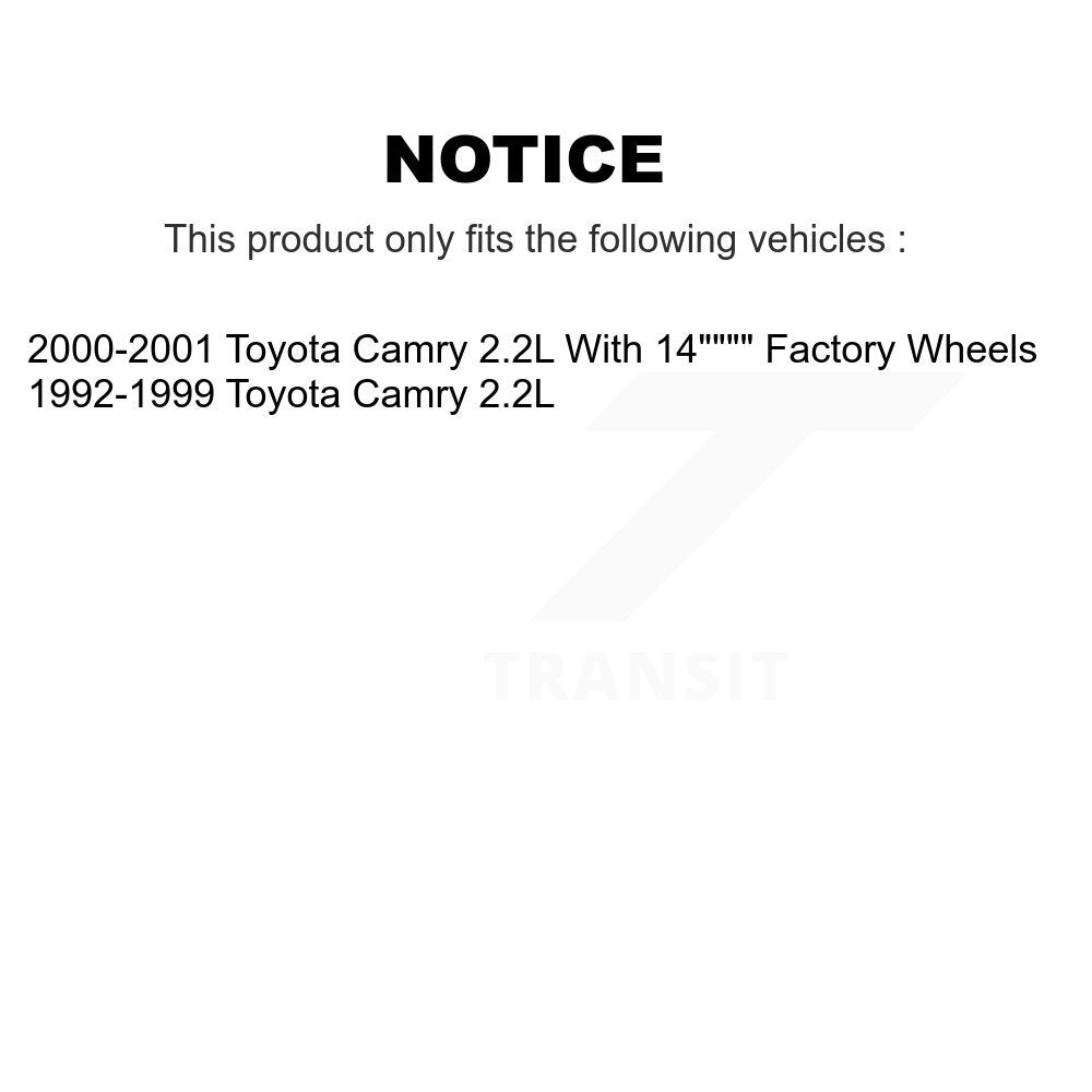 Front Disc Brake Rotors And Ceramic Pads Kit For Toyota Camry 2.2L