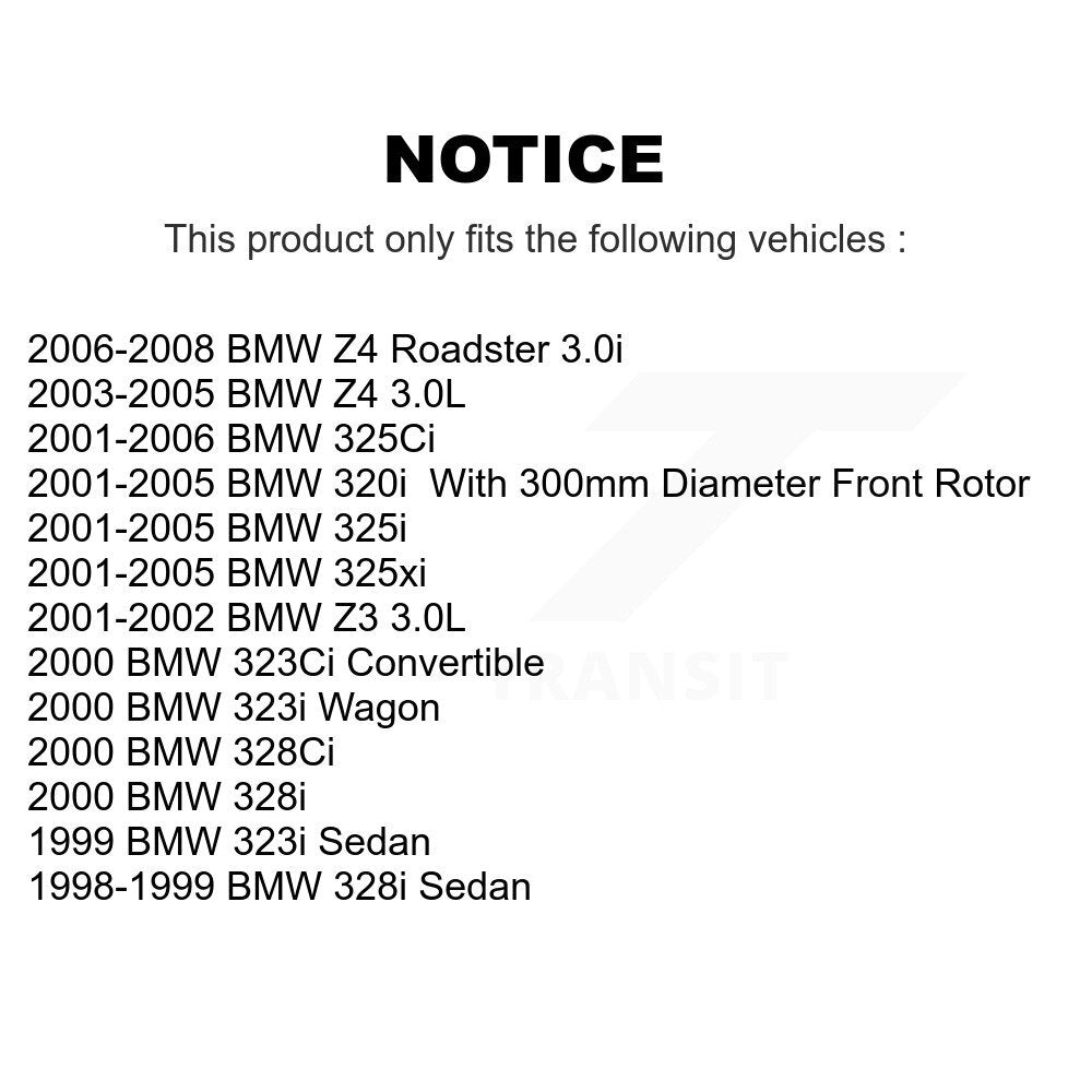 Front Brake Rotor Ceramic Pad Kit For BMW 325i 325Ci Z4 325xi Z3 323i 328i 323Ci