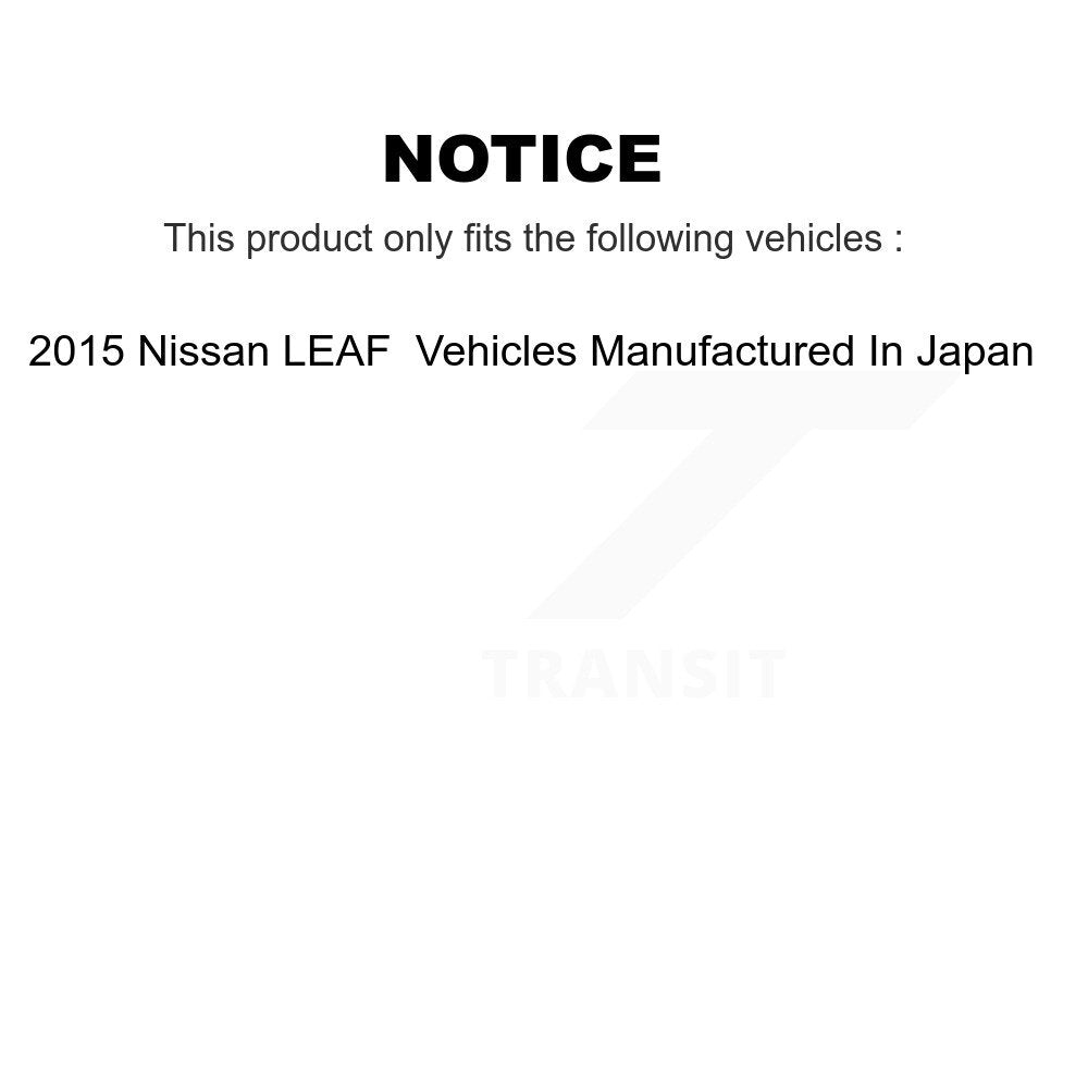 Front Brake Rotor Ceramic Pad Kit For Nissan LEAF Vehicles Manufactured In Japan