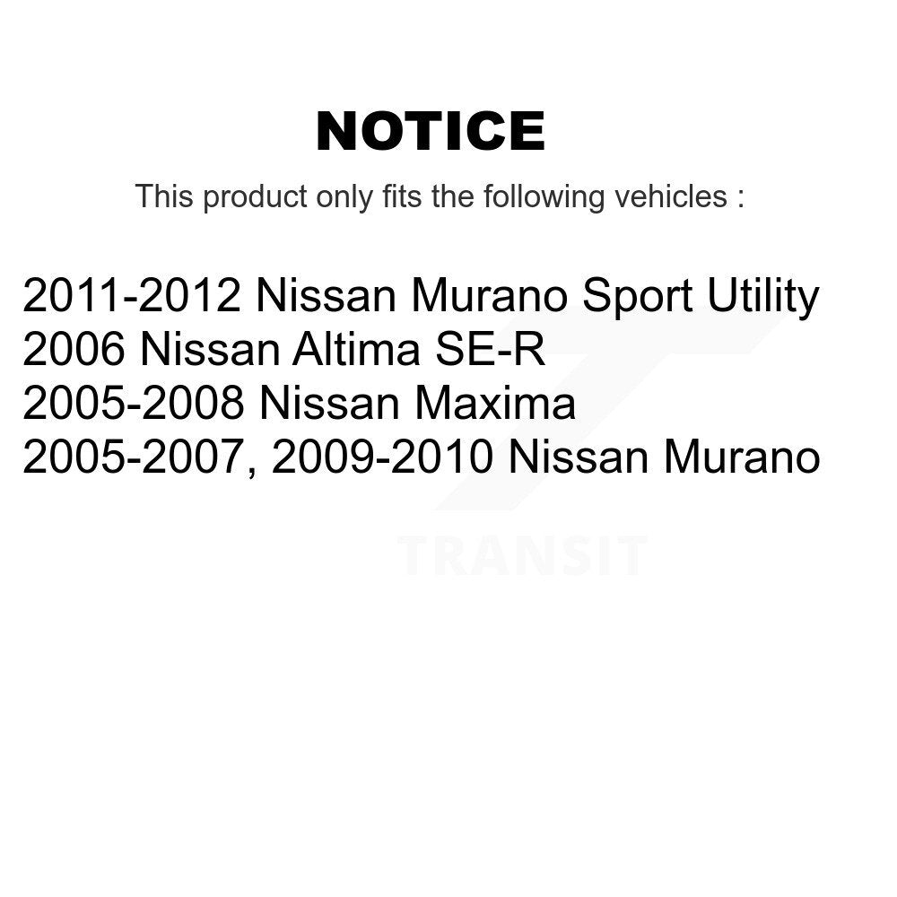 Front Disc Brake Rotors And Ceramic Pads Kit For Nissan Murano Altima Maxima