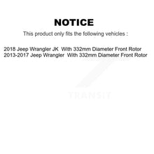 Charger l&#39;image dans la galerie, Front Brake Rotor Ceramic Pad Kit For Jeep Wrangler JK With 332mm Diameter