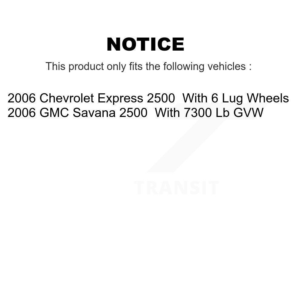 [Front] 2006 Chevrolet Express 2500 GMC Savana Premium OE Brake Rotors & Ceramic Pads Kit For Max Braking