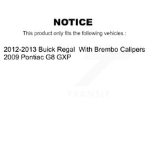 Charger l'image dans la galerie, Front Disc Brake Rotors And Ceramic Pads Kit For Buick Regal Pontiac G8