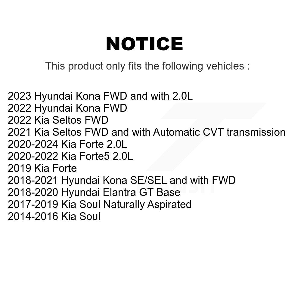 Front Brake Rotor Ceramic Pad Kit For Kia Hyundai Kona Soul Forte Seltos Elantra