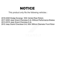 Charger l&#39;image dans la galerie, Front Disc Brake Rotor And Ceramic Pad Kit For Jeep Grand Cherokee Dodge Durango