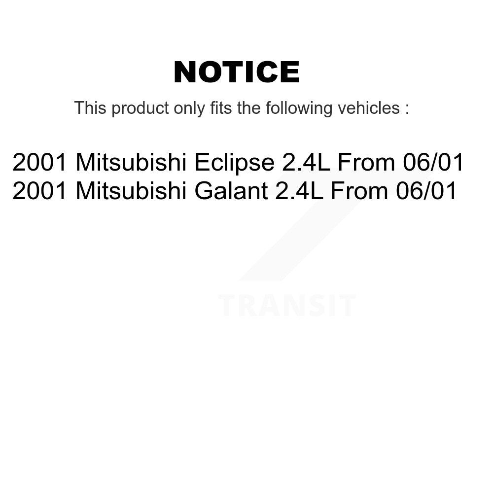 [Front] 2001 Mitsubishi Eclipse Galant 2.4L Premium OE Brake Rotors & Ceramic Pads Kit For Max Braking
