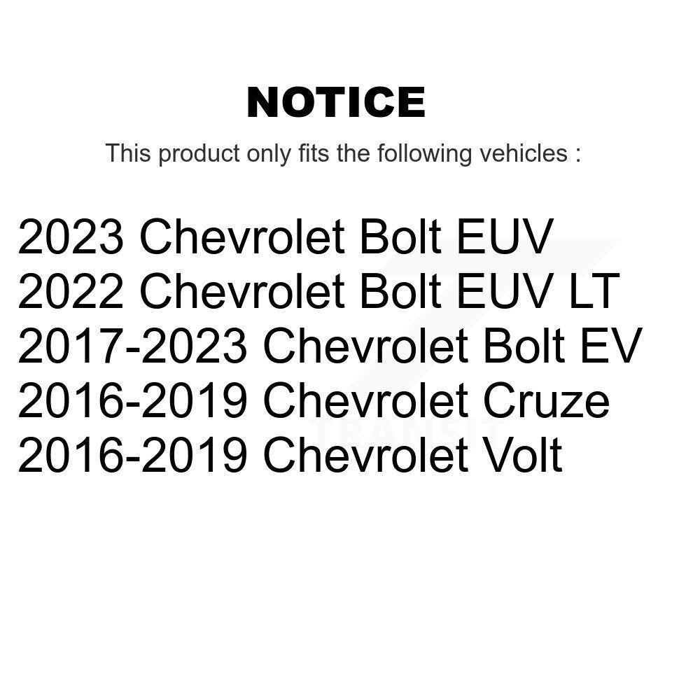 Front Disc Brake Rotors And Ceramic Pad Kit For Chevrolet Cruze Volt Bolt EV EUV