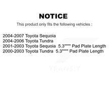 Charger l'image dans la galerie, Front Disc Brake Rotors And Ceramic Pads Kit For Toyota Tundra Sequoia