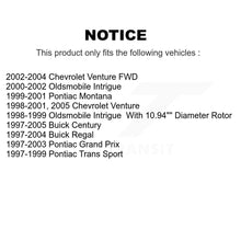 Load image into Gallery viewer, Front Rear Disc Brake Rotor Ceramic Pad Kit For Buick Century Pontiac Grand Prix