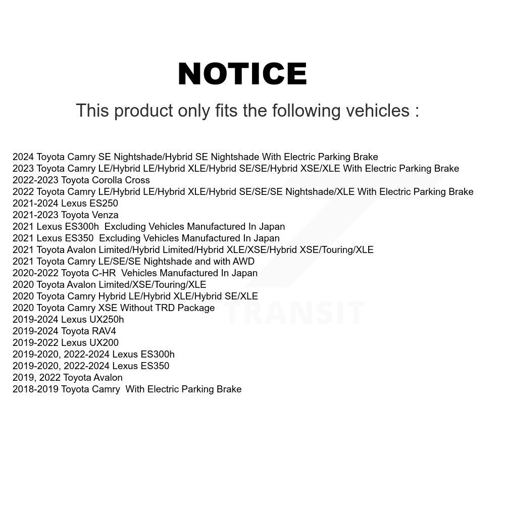 Front Rear Brake Rotors Ceramic Pad Kit For Toyota Camry RAV4 Lexus ES350 Avalon