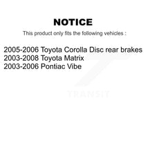 Charger l'image dans la galerie, Front Rear Brake Rotors &amp; Ceramic Pad Kit For Toyota Corolla Matrix Pontiac Vibe