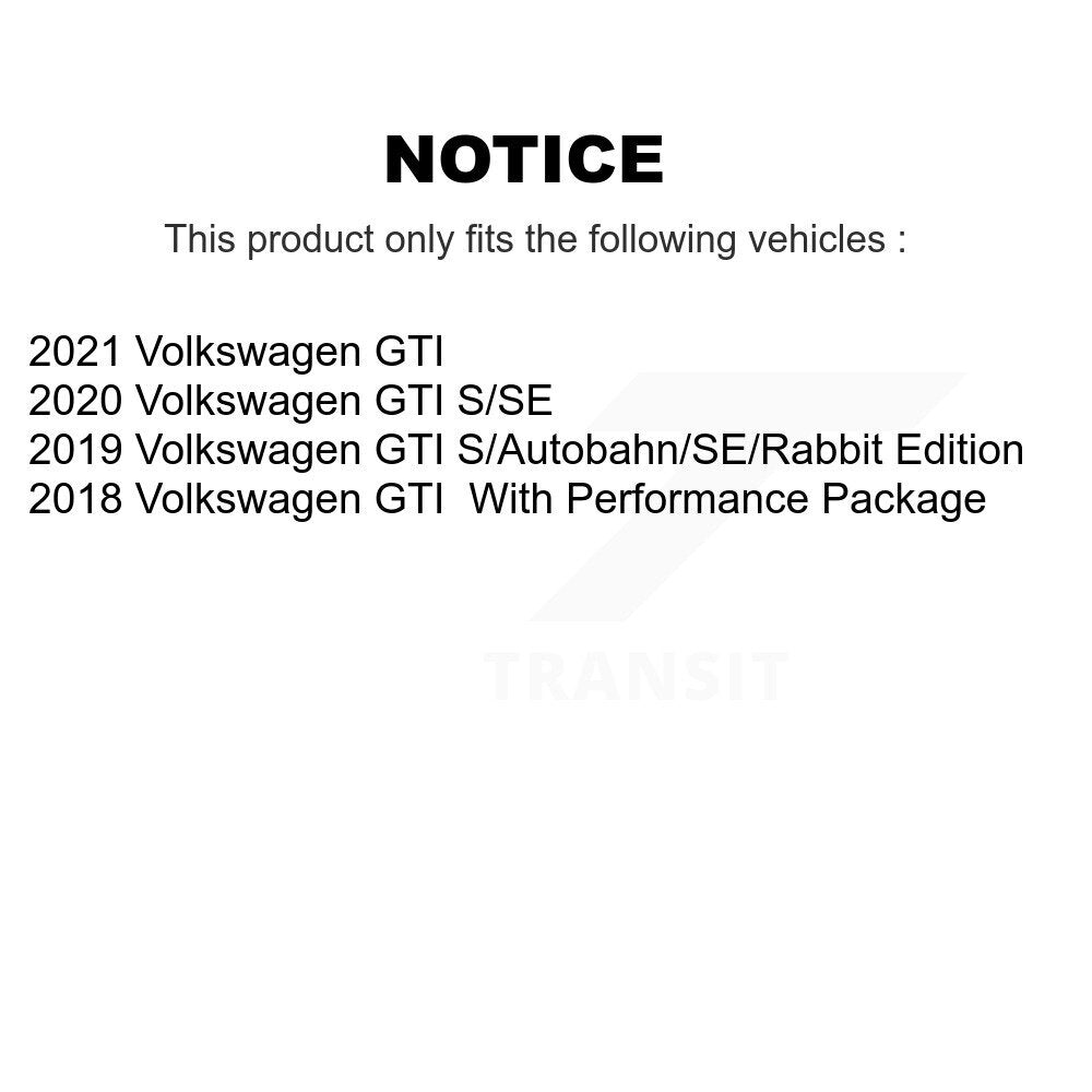 Front Rear Disc Brake Rotors And Ceramic Pads Kit For Volkswagen GTI