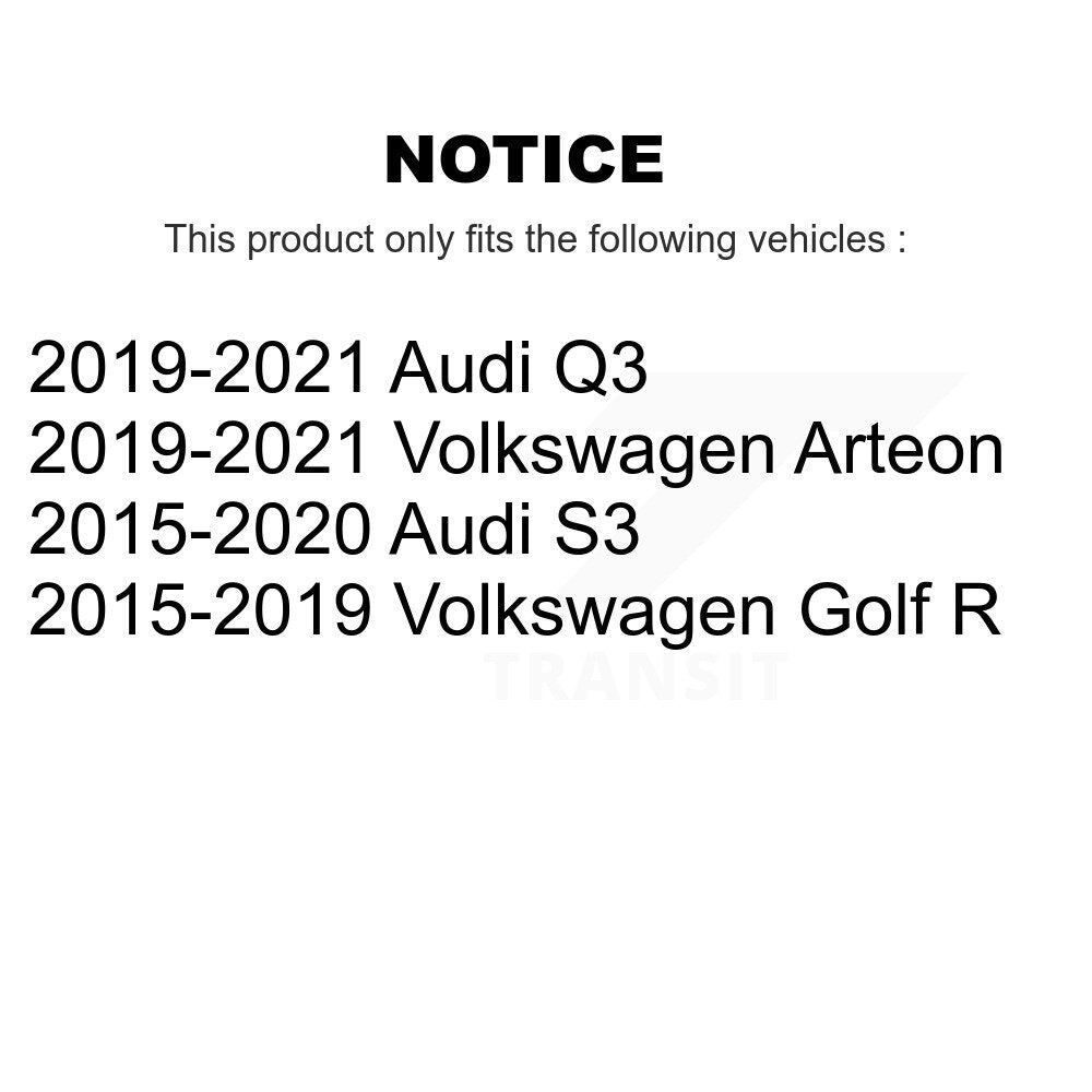 Front Rear Brake Rotor & Ceramic Pad Kit For Audi Volkswagen Golf R S3 Q3 Arteon