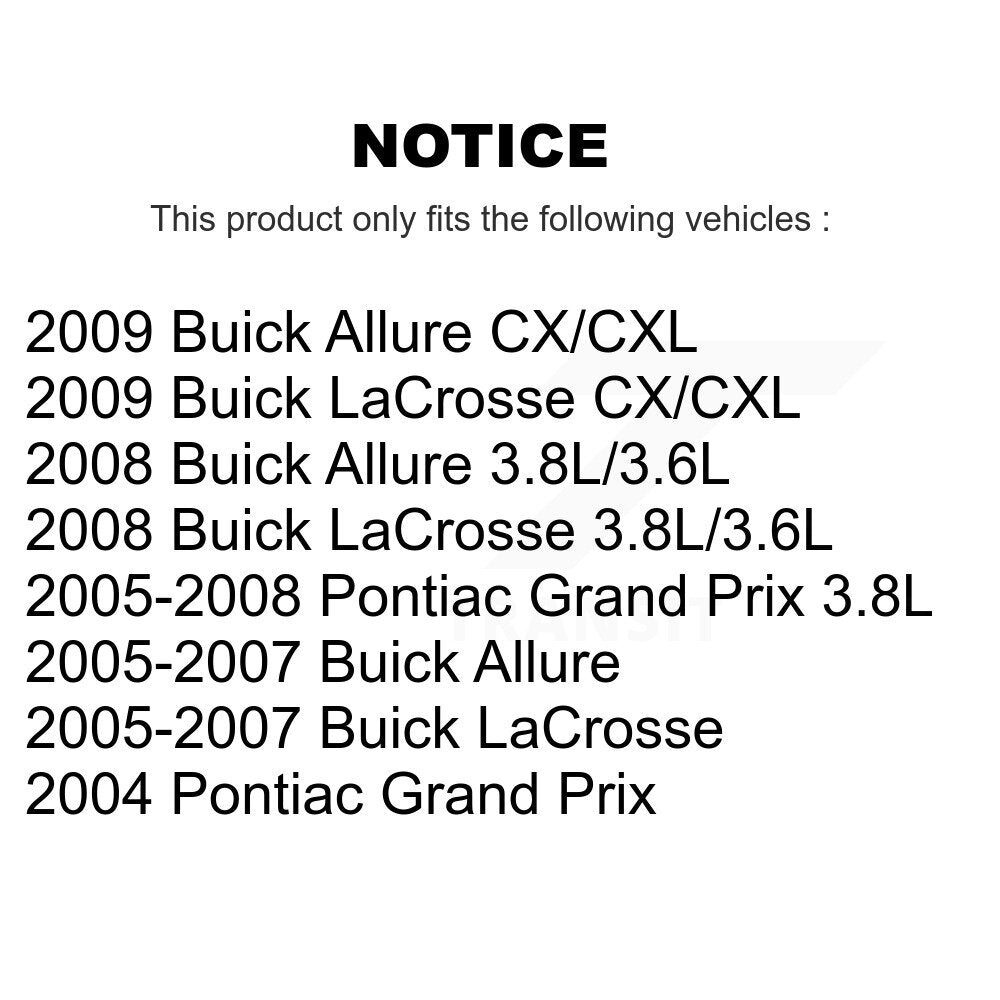 Front Rear Brake Rotor And Ceramic Pad Kit For Pontiac Grand Prix Buick LaCrosse