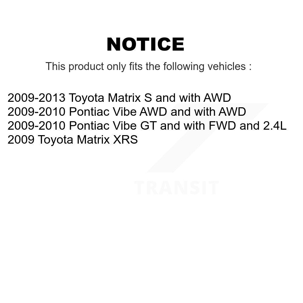 Front Rear Disc Brake Rotors And Ceramic Pads Kit For Toyota Matrix Pontiac Vibe