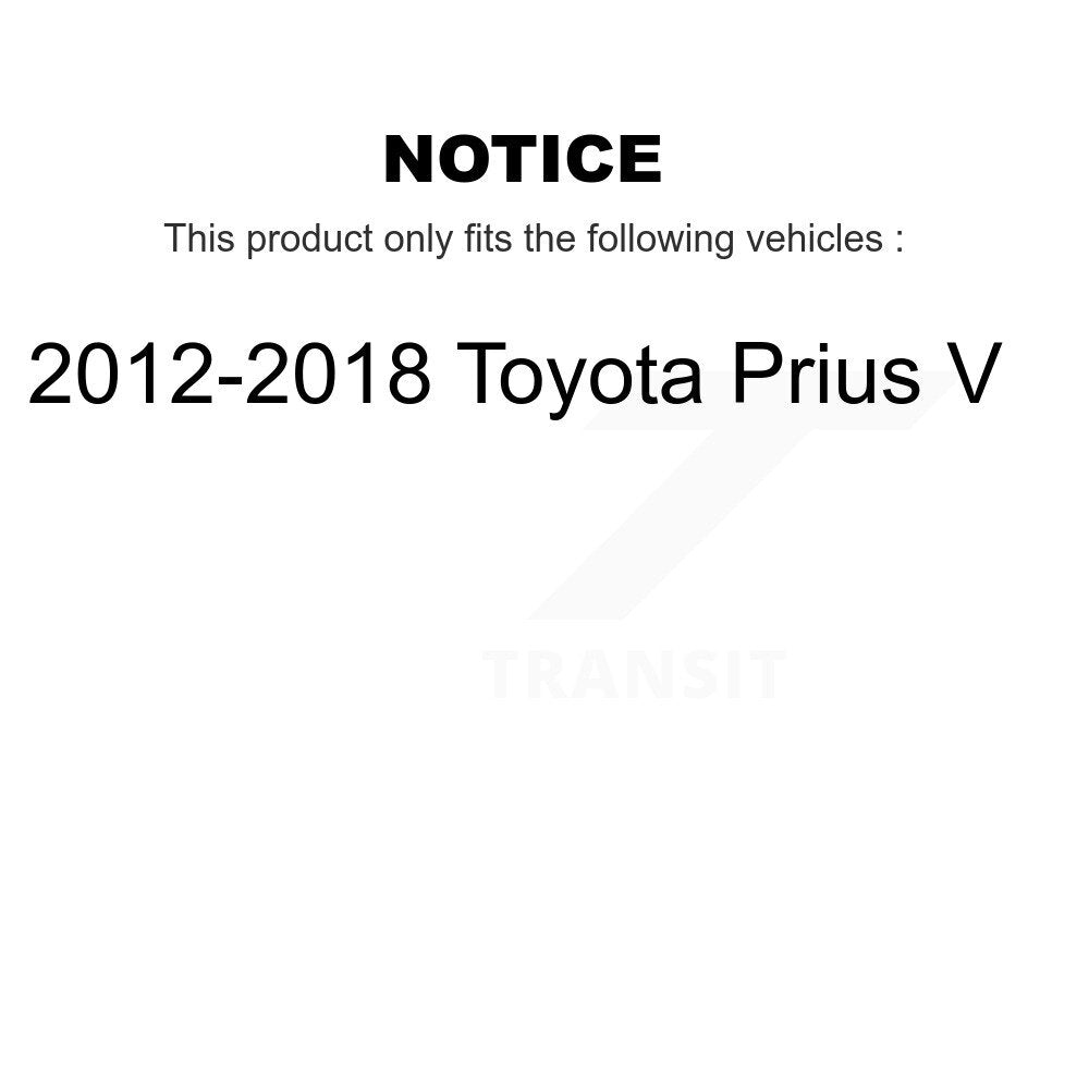 [Front+Rear] 2012-2018 Toyota Prius V Premium OE Brake Kit & Ceramic Pads For Max Braking