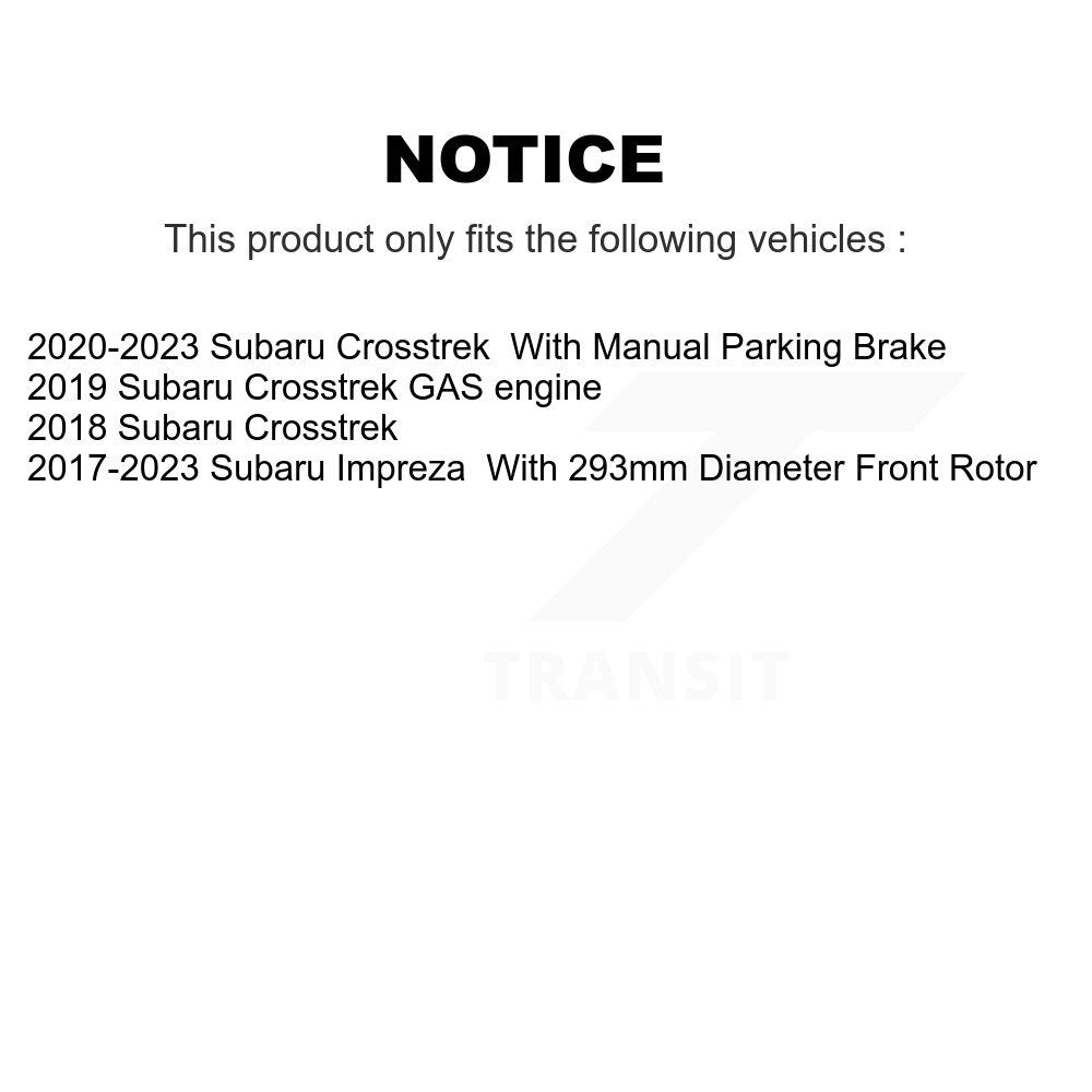 Front Rear Disc Brake Rotors And Ceramic Pads Kit For Subaru Crosstrek Impreza