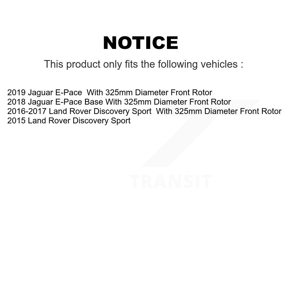 Front Rear Brake Rotor And Ceramic Pad Kit For Land Rover Discovery Sport Jaguar