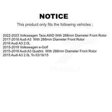 Load image into Gallery viewer, Front Rear Brake Rotor And Ceramic Pad Kit For Audi A3 Quattro Volkswagen e-Golf