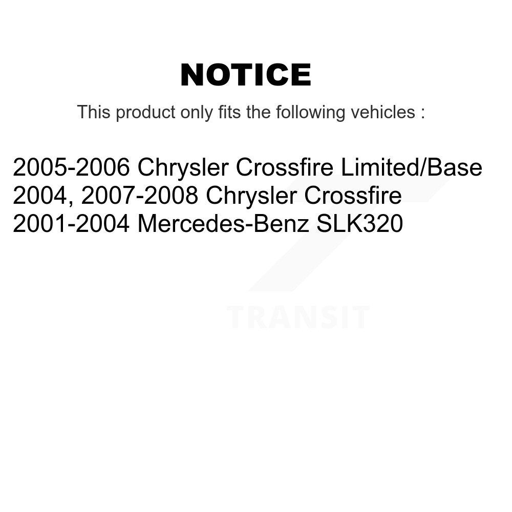 Front Rear Disc Brake Rotor Ceramic Pad Kit For Chrysler Crossfire Mercedes-Benz