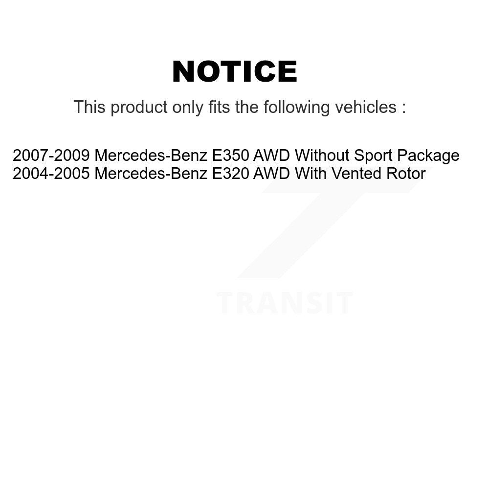 Front Rear Disc Brake Rotors And Ceramic Pad Kit For Mercedes-Benz E350 E320 AWD