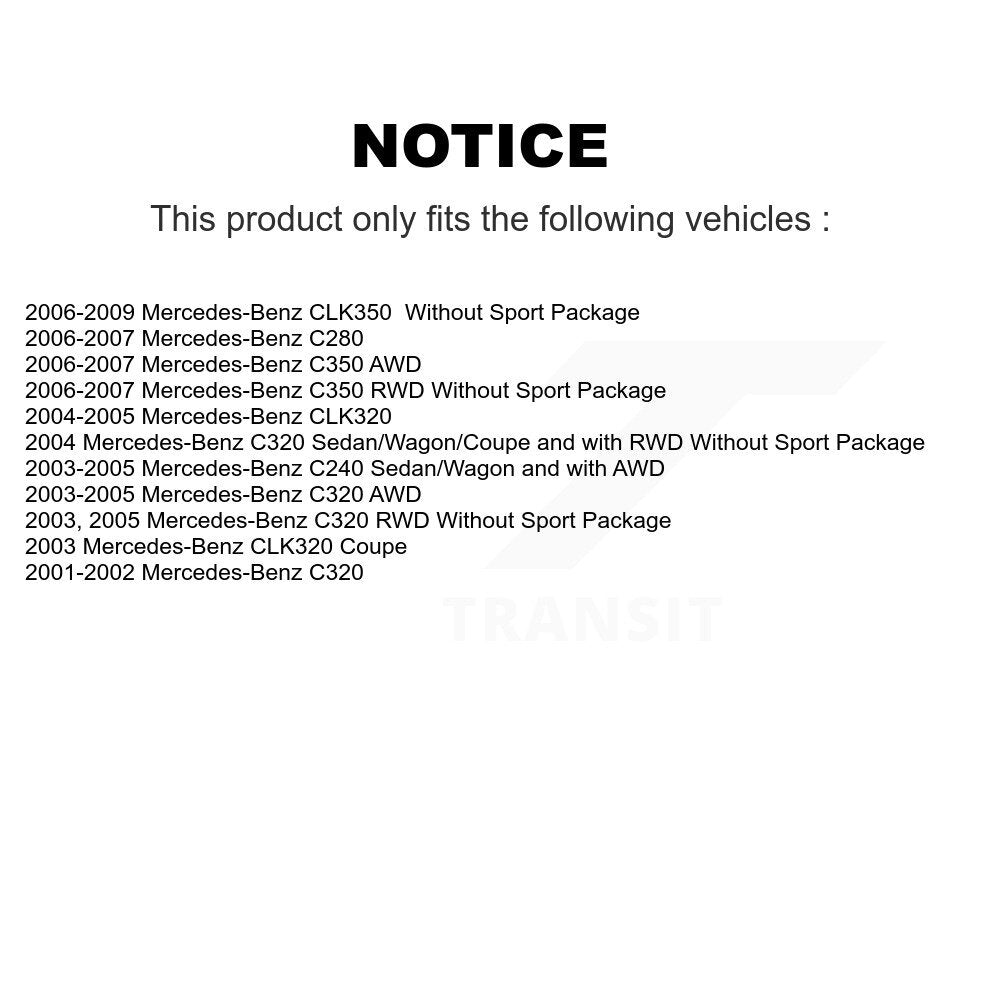 Front Rear Brake Rotor & Ceramic Pad Kit For Mercedes-Benz C240 CLK350 C320 C280