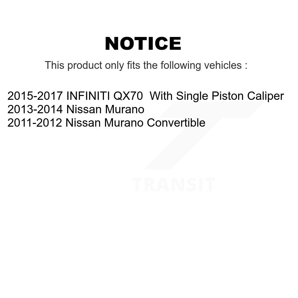 Front Rear Brake Rotor & Ceramic Pad Kit For Nissan Murano INFINITI M37 QX70 Q70