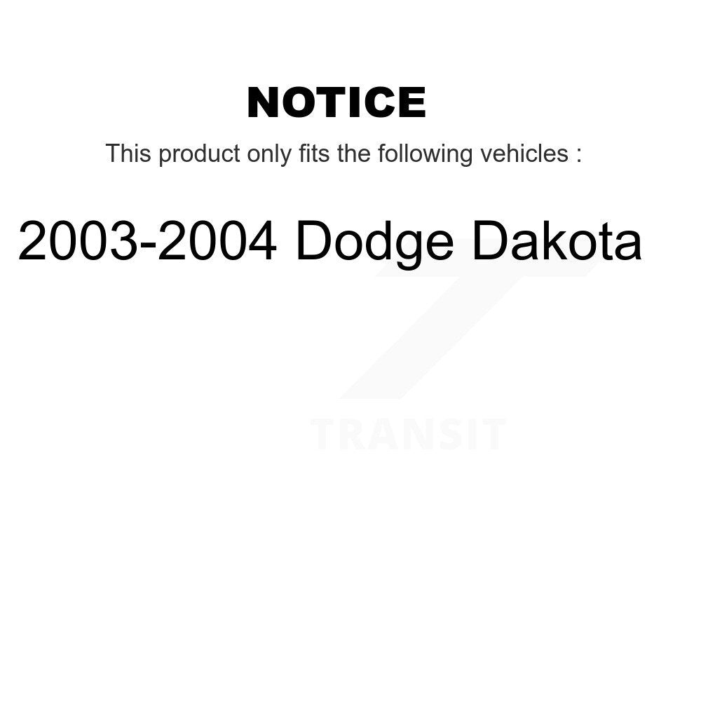 [Front+Rear] 2003-2004 Dodge Dakota Premium OE Brake Kit & Ceramic Pads For Max Braking