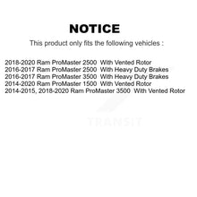 Load image into Gallery viewer, Front Rear Disc Brake Rotor And Ceramic Pad Kit For Ram ProMaster 2500 3500 1500