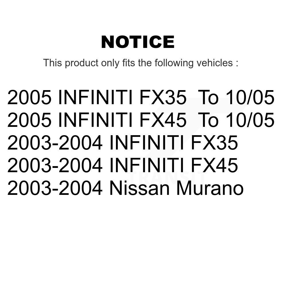 Front Rear Disc Brake Rotor Ceramic Pad Kit For Nissan Murano INFINITI FX35 FX45