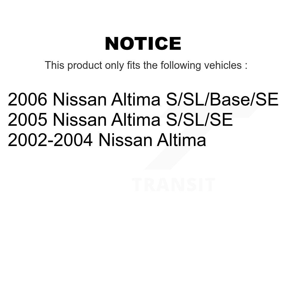 Front Rear Disc Brake Rotors And Ceramic Pads Kit For Nissan Altima