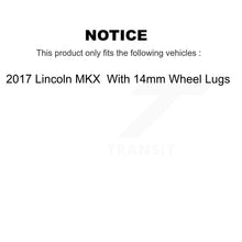 Charger l&#39;image dans la galerie, Front Rear Brake Rotor Ceramic Pad Kit For 2017 Lincoln MKX With 14mm Wheel Lugs