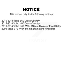 Charger l'image dans la galerie, Kit de plaquettes de frein à disque avant et arrière, Rotors en céramique, pour Volvo S60 V60 Cross Country V70 