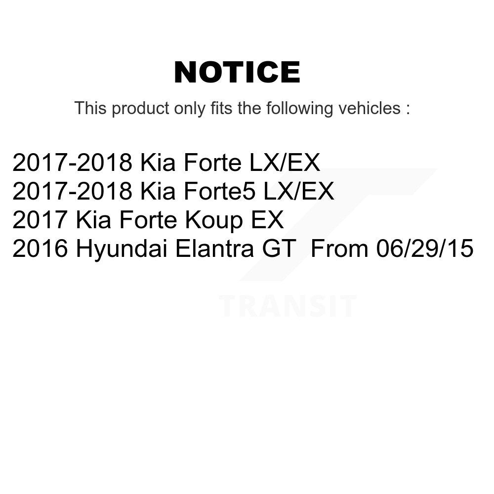 Front Rear Brake Rotor & Ceramic Pad Kit For Kia Forte Hyundai Elantra GT Forte5