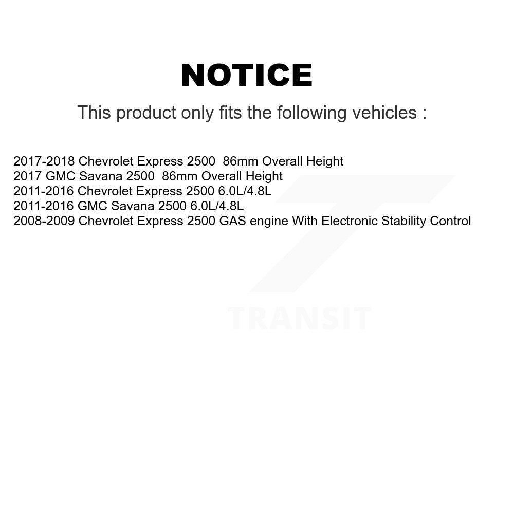 Front Rear Brake Rotor And Ceramic Pad Kit For Chevrolet Express 2500 GMC Savana