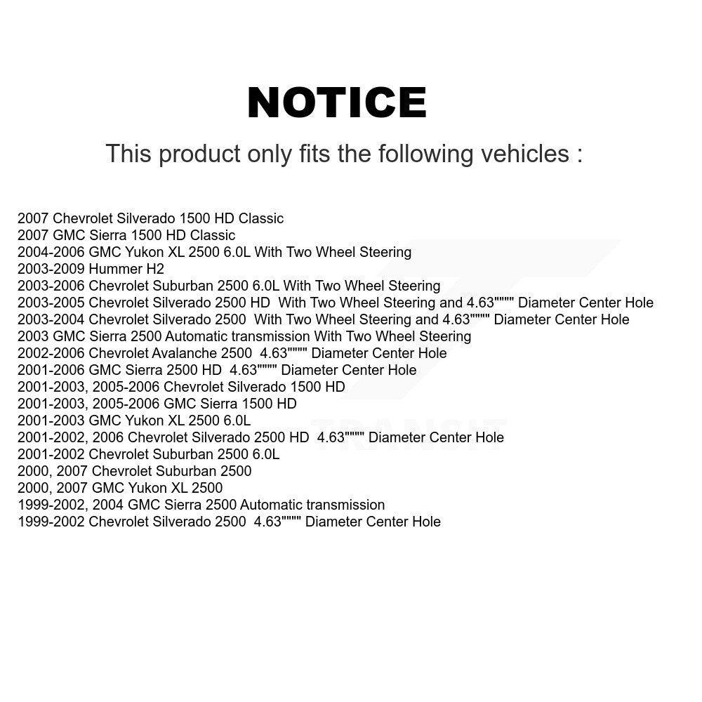 Front Rear Brake Rotor Ceramic Pad Kit For Chevrolet Silverado 2500 HD GMC H2 XL