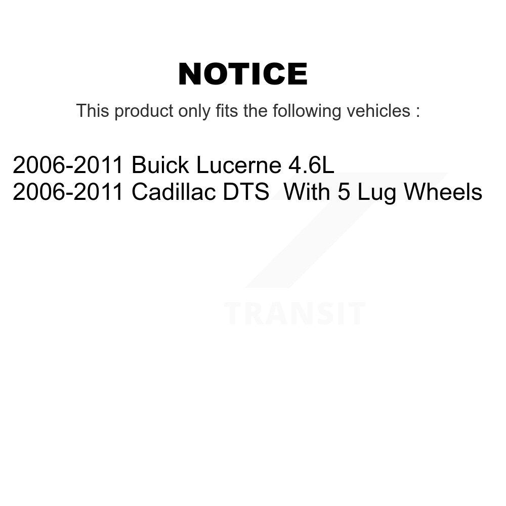 Front Rear Brake Rotors Ceramic Pad Kit For 2006-2011 Buick Lucerne Cadillac DTS