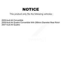 Charger l'image dans la galerie, Front Rear Disc Brake Rotors And Ceramic Pads Kit For Audi A4 Quattro