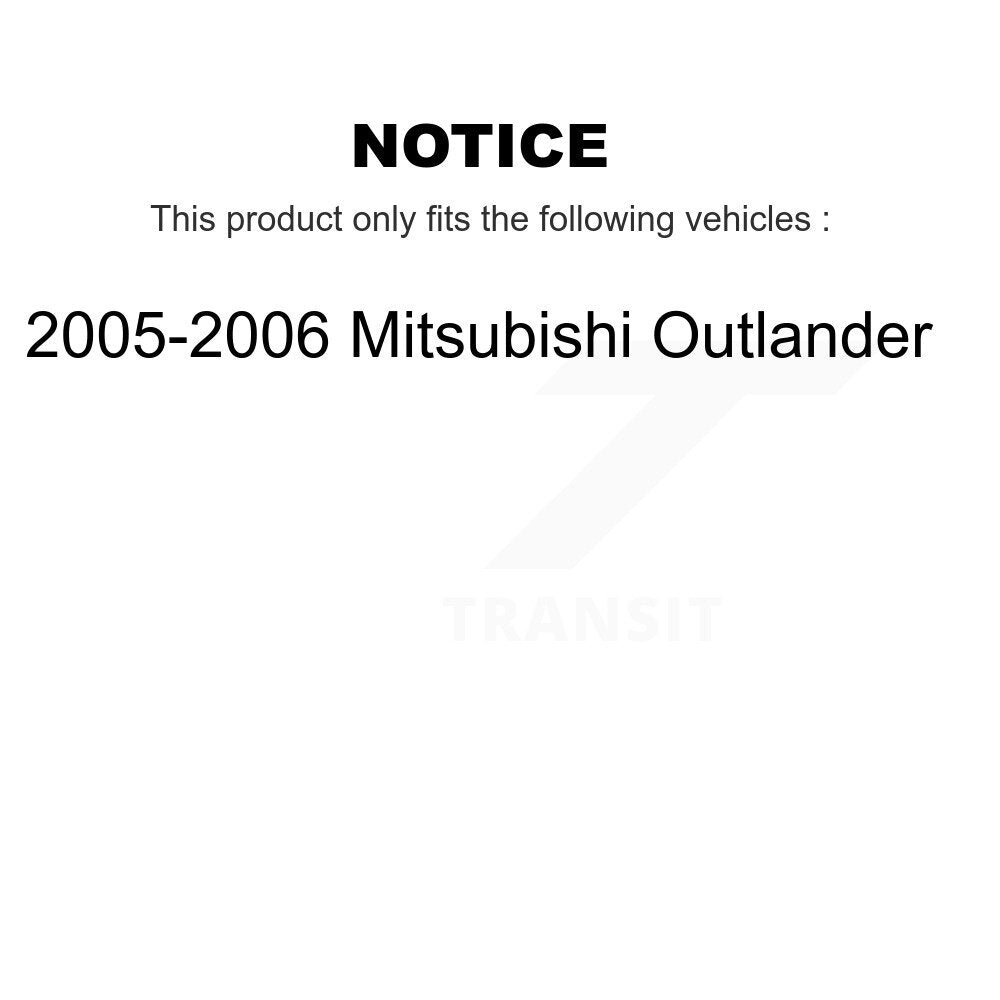 [Front+Rear] 2005-2006 Mitsubishi Outl&er Premium OE Brake Kit & Ceramic Pads For Max Braking