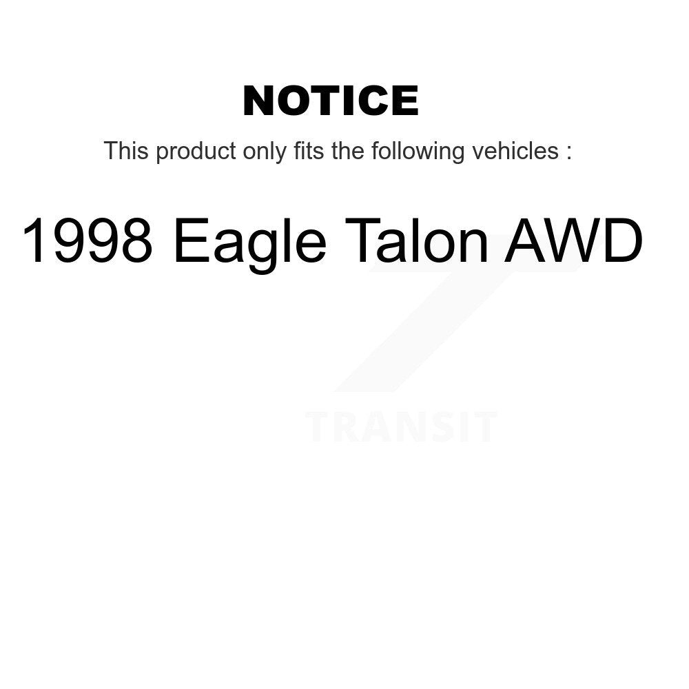 [Front+Rear] 1998 Eagle Talon AWD Premium OE Brake Rotors & Ceramic Pads Kit For Max Braking