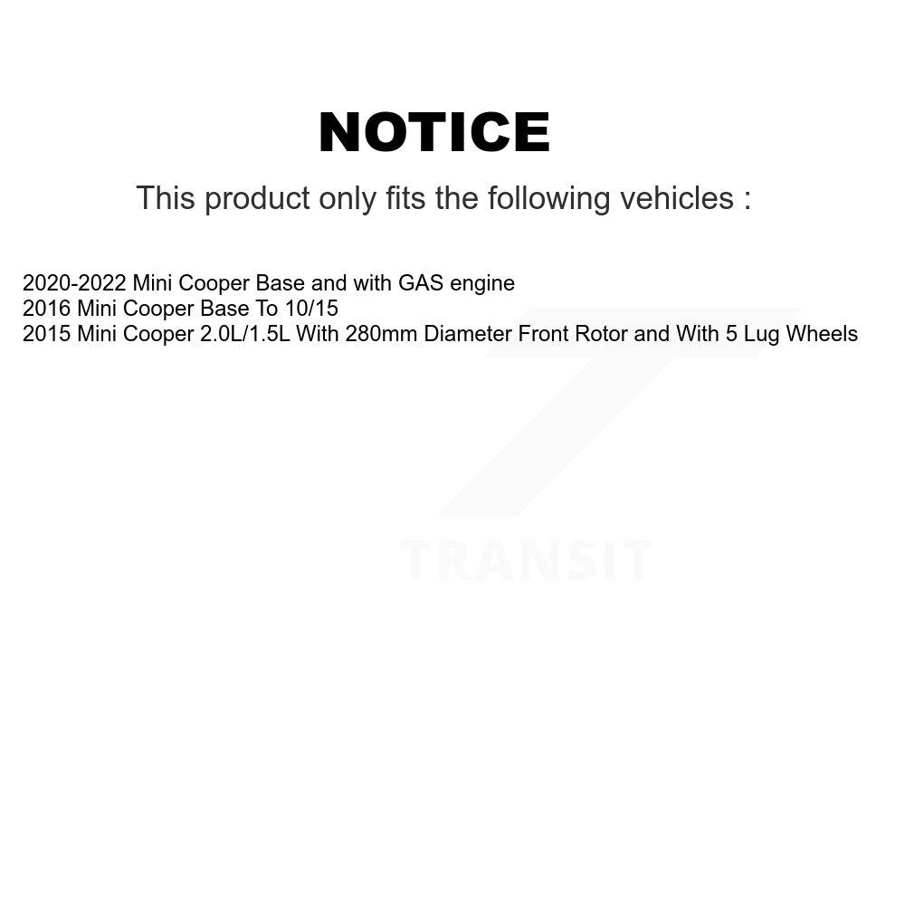 Front Rear Disc Brake Rotors And Ceramic Pads Kit For Mini Cooper