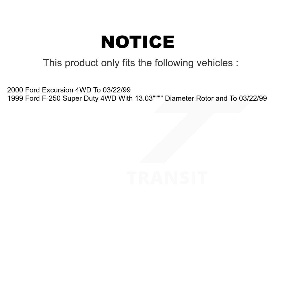 Front Rear Brake Rotor & Ceramic Pad Kit For Ford F-250 Super Duty Excursion 4WD