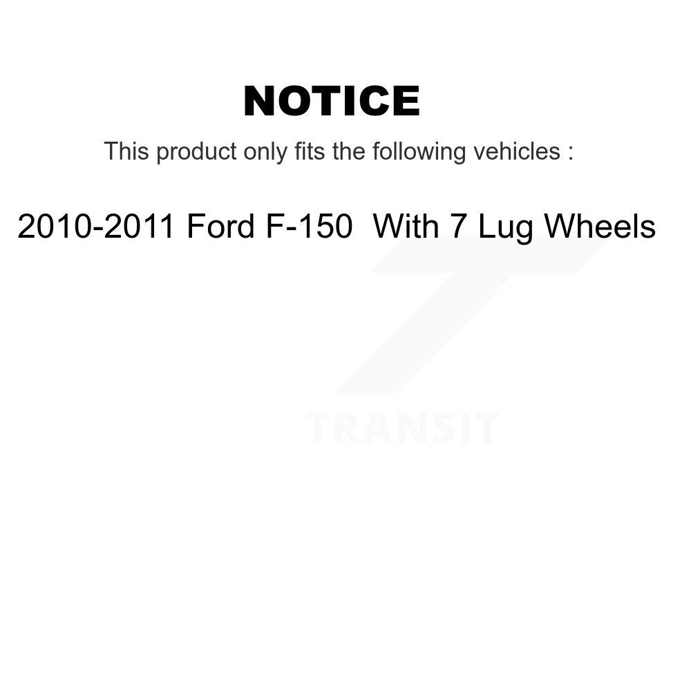 [Front+Rear] 10-11 Ford F-150 With 7 Lug Wheels Premium OE Brake Rotors & Ceramic Pads Kit For Max Braking