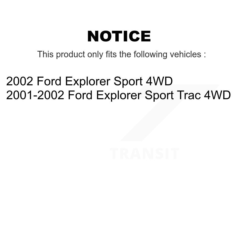 Front Rear Disc Brake Rotor And Ceramic Pad Kit For Ford Explorer Sport Trac 4WD