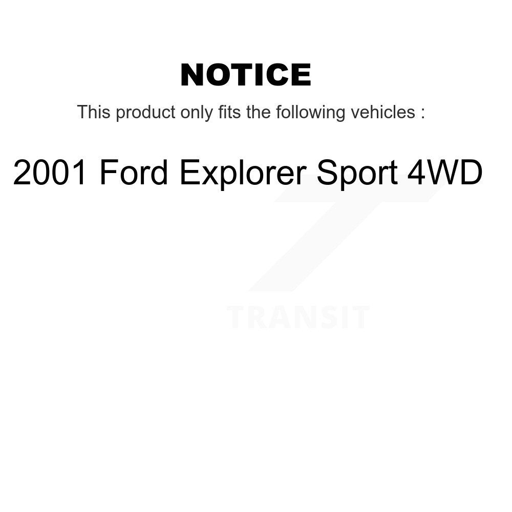 [Front+Rear] 2001 Ford Explorer Sport 4WD Premium OE Brake Kit & Ceramic Pads For Max Braking