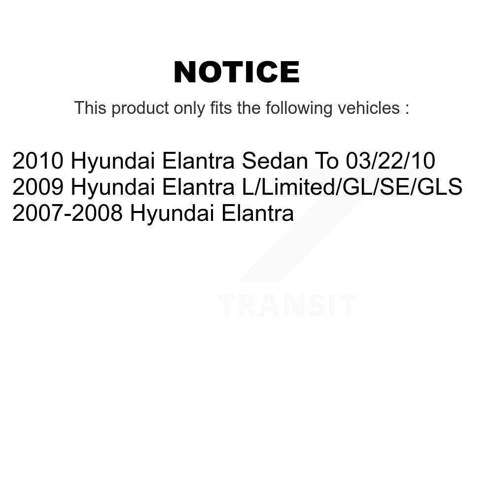 Front Rear Disc Brake Rotors And Ceramic Pads Kit For Hyundai Elantra