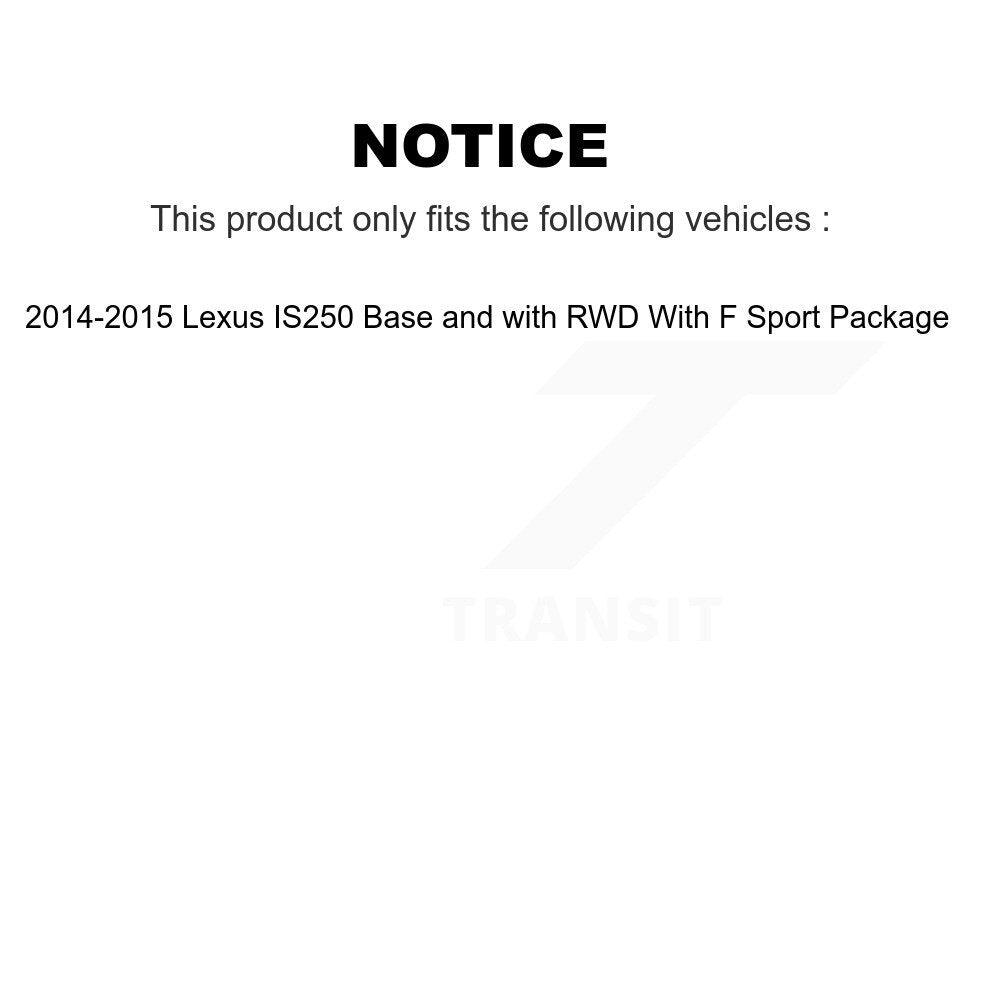 [Front+Rear] 2014-2015 Lexus IS250 Base with RWD Premium OE Brake Kit & Ceramic Pads For Max Braking