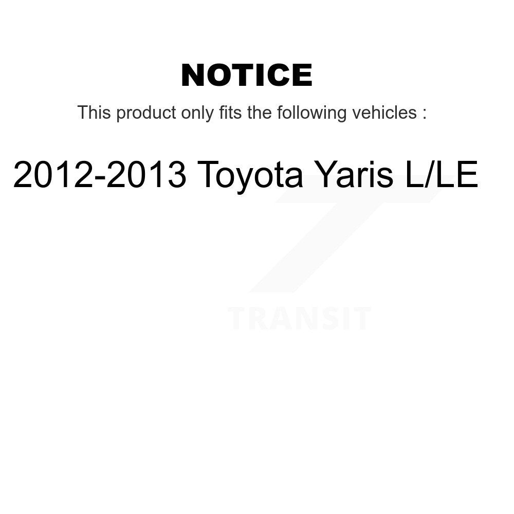 [Front+Rear] 2012-2013 Toyota Yaris L LE Premium OE Brake Kit & Ceramic Pads For Max Braking