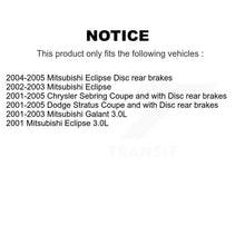 Charger l'image dans la galerie, Front Rear Brake Rotor And Ceramic Pad Kit For Chrysler Sebring Mitsubishi Dodge